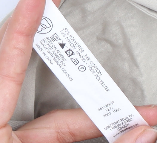 Debenhams Women's Beige Trench Coat Size 14