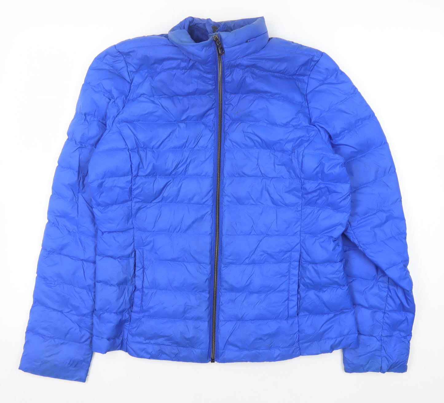 Marks and Spencer Women's Blue Puffer Jacket, Size 12