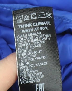 Marks and Spencer Women's Blue Puffer Jacket, Size 12