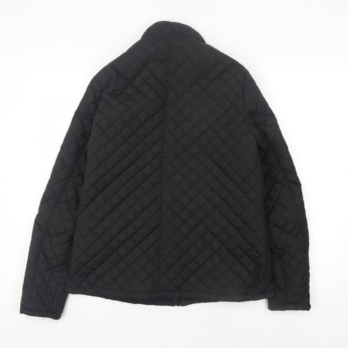 Alpine Women's Black Quilted Jacket, Size 12, Full Zip, Casual