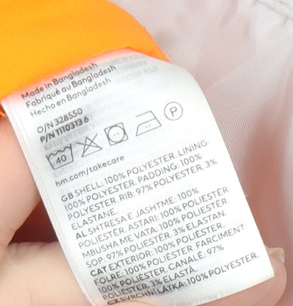 H&M Men's Grey Bomber Jacket XS, Polyester, Casual