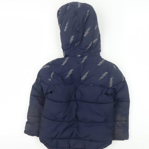 Joules Boys Blue Puffer Jacket 2 Years Winter Coat
