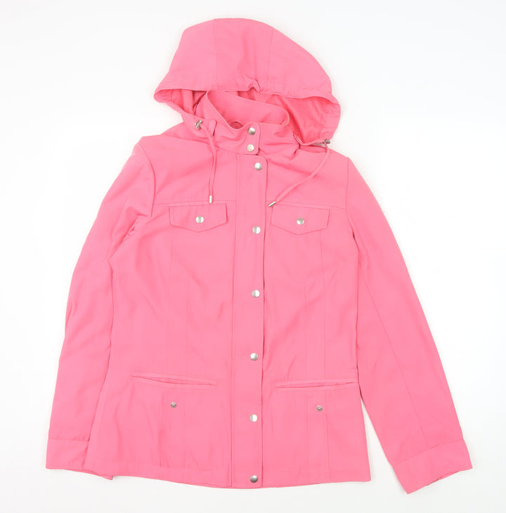 Marks and Spencer Women's Pink Hooded Jacket Size 2