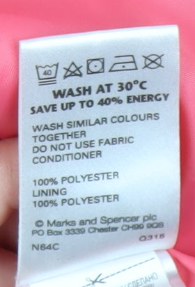 Marks and Spencer Women's Pink Hooded Jacket Size 2