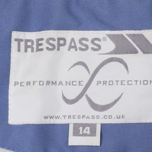 Trespass Women's Blue Ski Jacket Size 14 - Waterproof