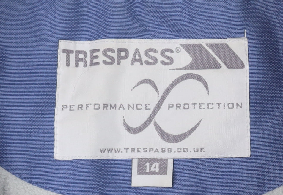Trespass Women's Blue Ski Jacket Size 14 - Waterproof