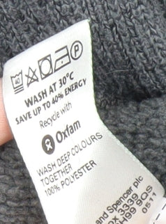 Marks and Spencer Men's Grey XL Collared Sweatshirt