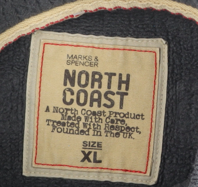 Marks and Spencer Men's Grey XL Collared Sweatshirt