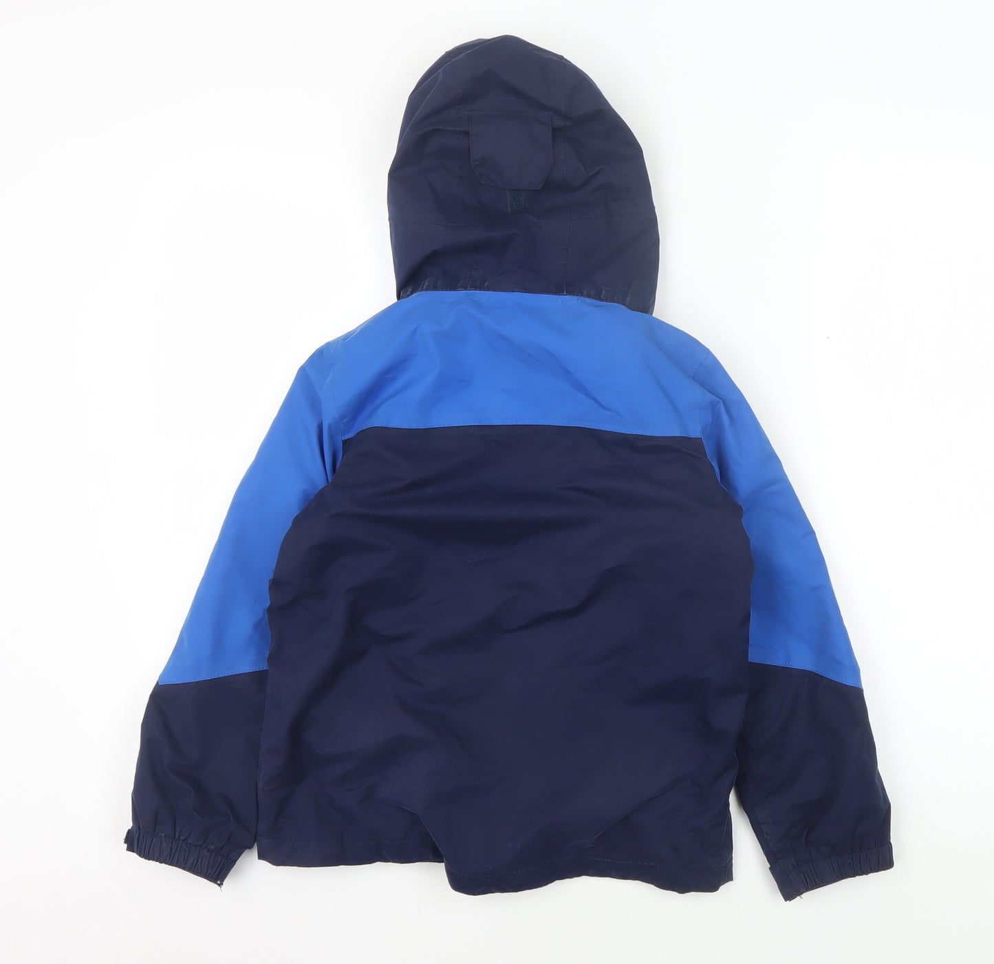 Peter Storm Boys Blue Colourblock Waterproof Hooded Jacket 7-8 Years