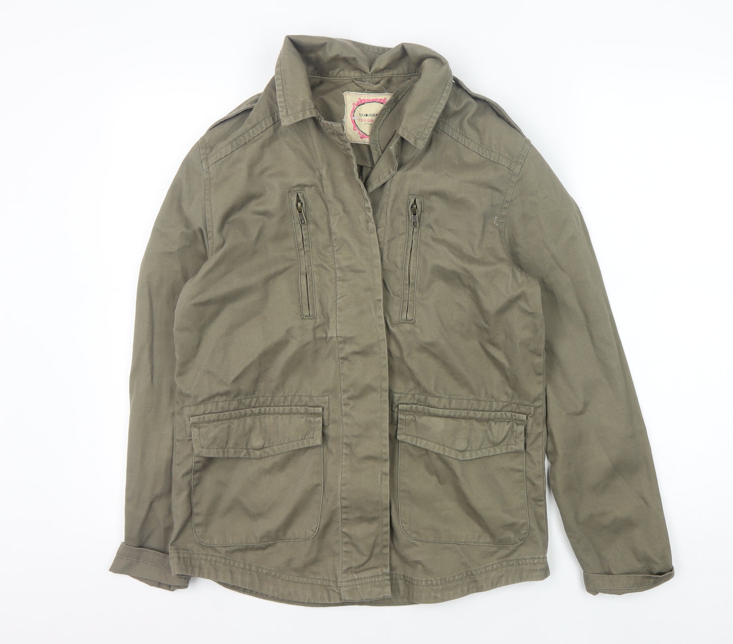 New Look Women's Green Military Jacket Size 10