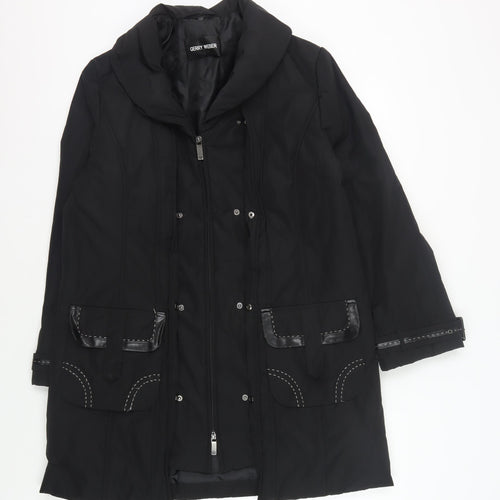 Gerry Weber Unisex Black Parka Coat, Size 12, Long Sleeve
