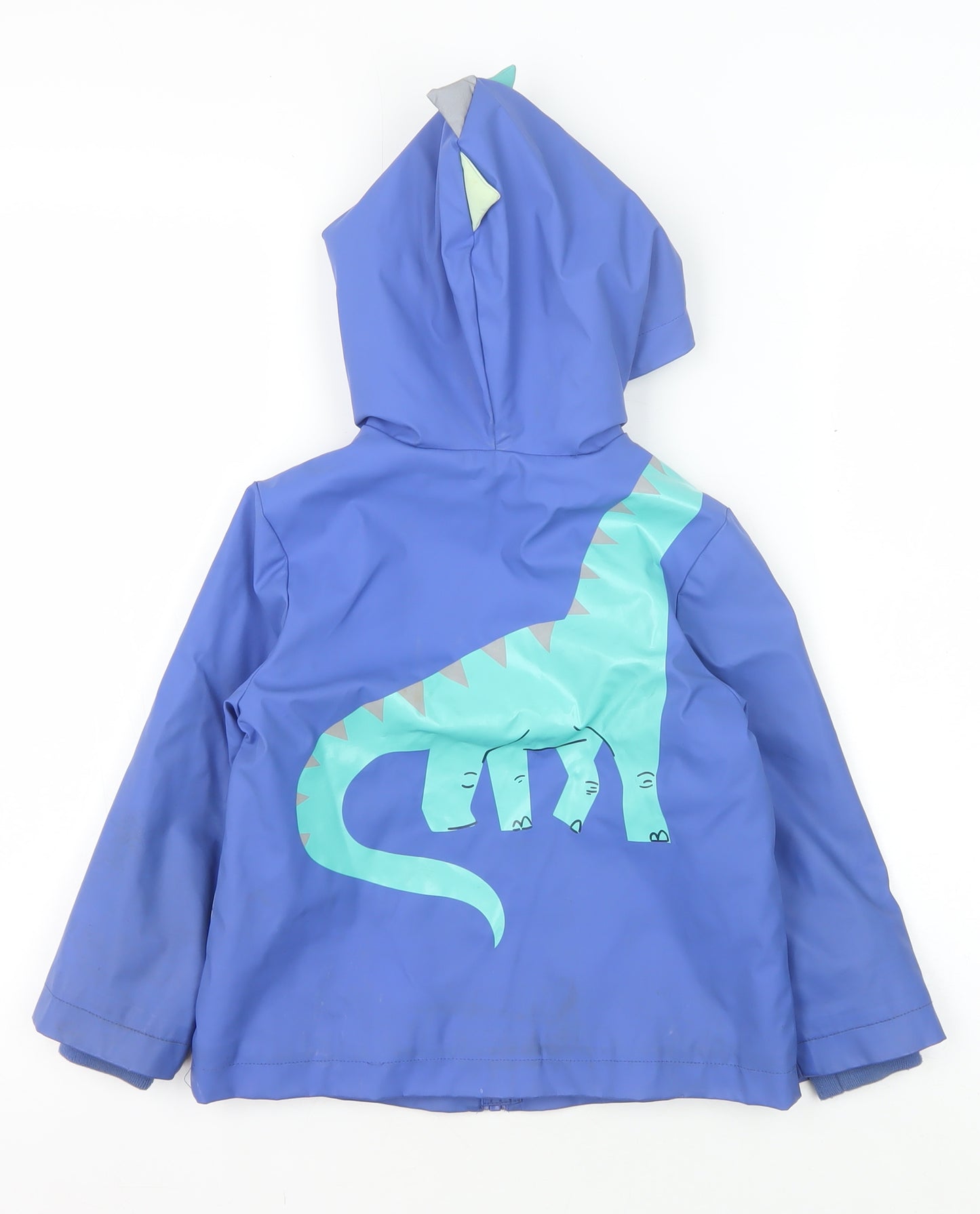 Marks and Spencer Boys Blue Dinosaur Rain Coat Size 3-4Y
