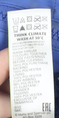 Marks and Spencer Boys Blue Dinosaur Rain Coat Size 3-4Y