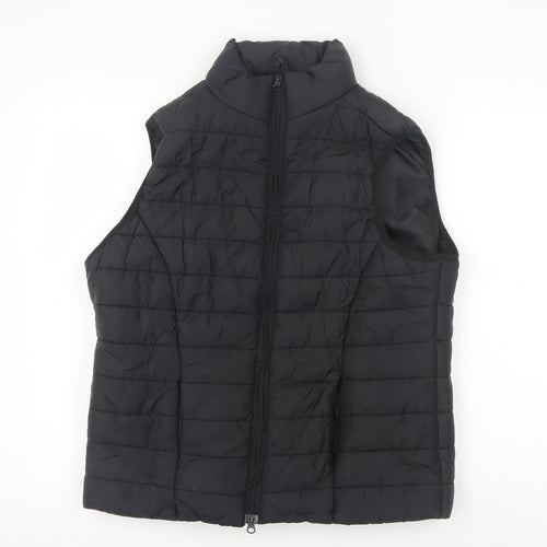 Boohoo Black Women's Puffer Waistcoat Size 10