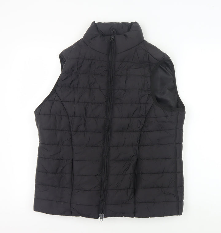 Boohoo Black Women's Puffer Waistcoat Size 10