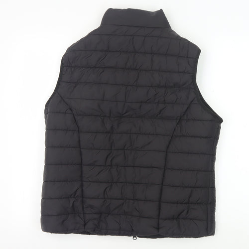 Boohoo Black Women's Puffer Waistcoat Size 10