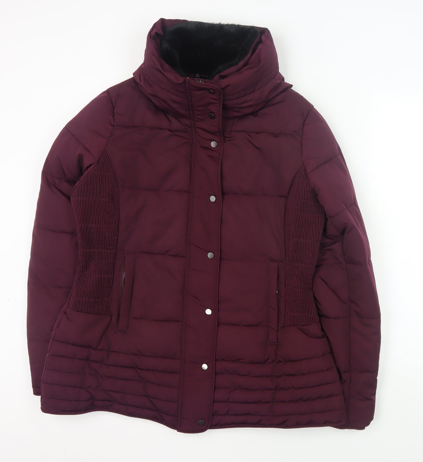 Hobbs Women's Burgundy Puffer Jacket Size 14