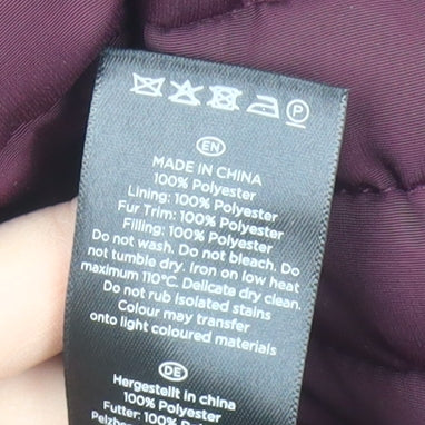 Hobbs Women's Burgundy Puffer Jacket Size 14