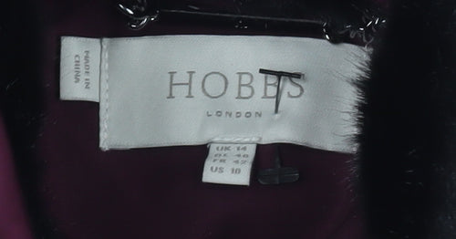 Hobbs Women's Burgundy Puffer Jacket Size 14