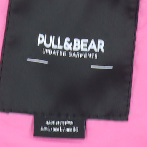 Pull & Bear Women's Pink Puffer Waistcoat, Size 10
