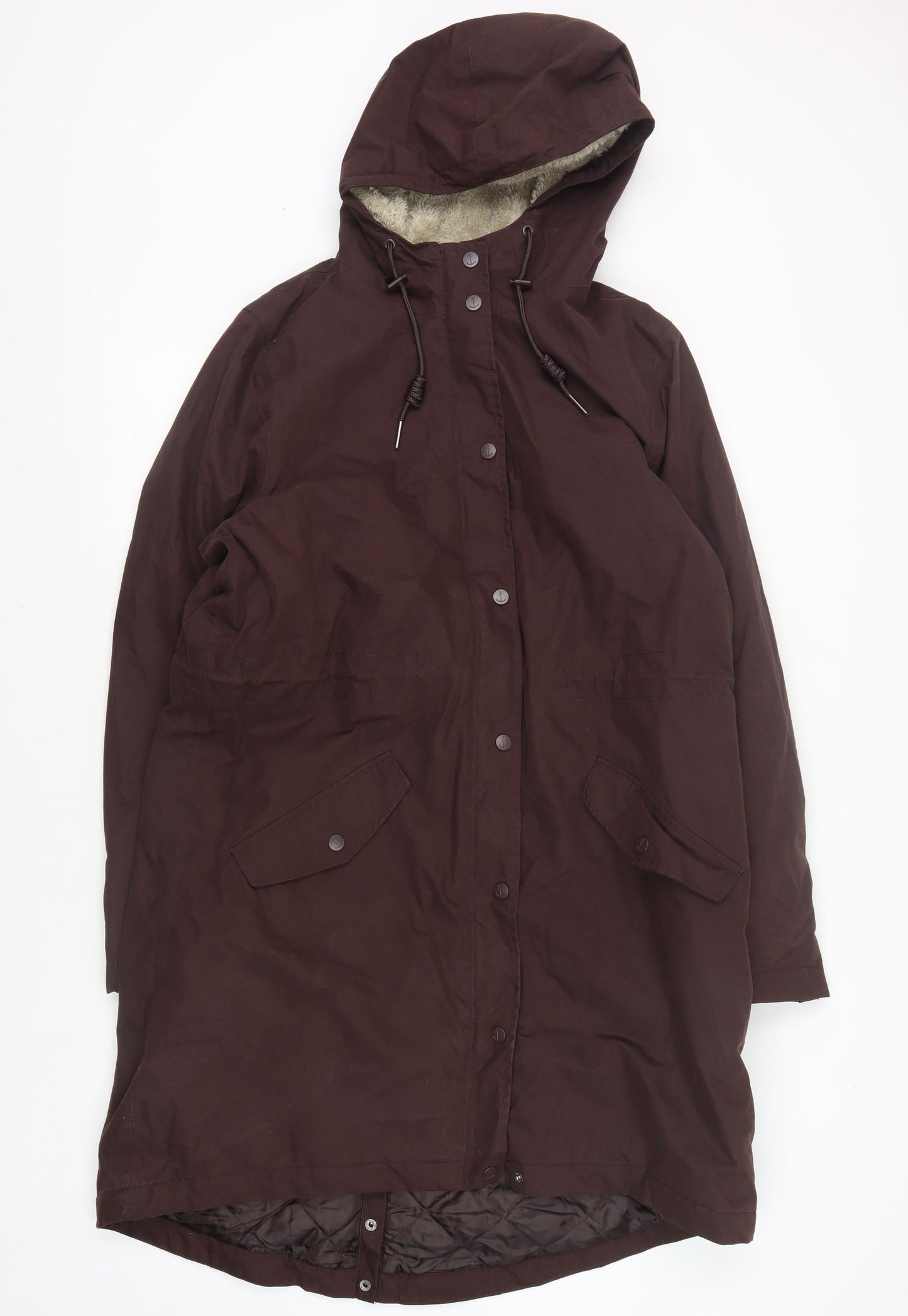 Seasalt Cornwall Women's Brown Parka Coat Size 14