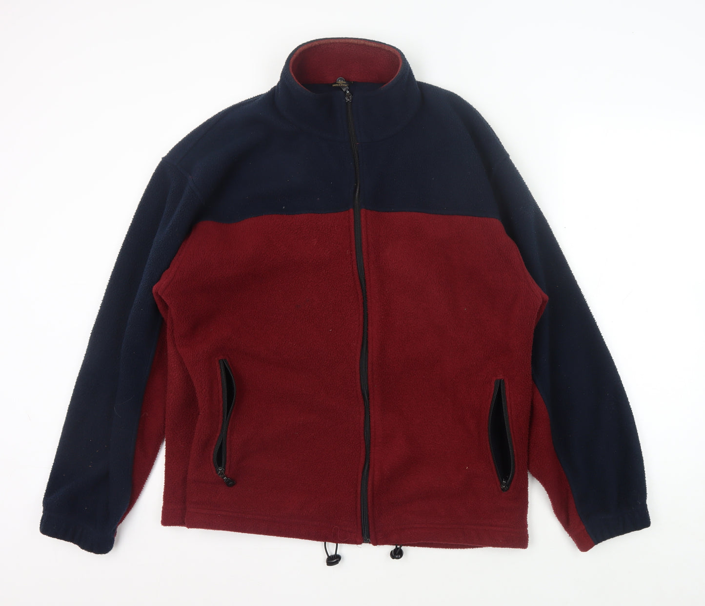 Marks and Spencer Mens Red Blue L Fleece Jacket