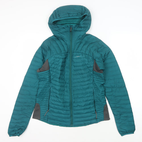 Eddie Bauer Women's Green Puffer Jacket S - Full Zip