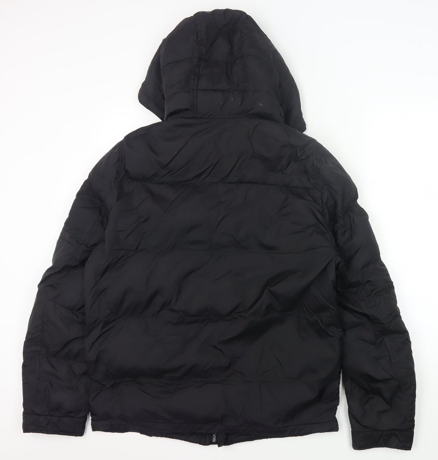 Levi's Men's Black Puffer Jacket, Size S, Hooded