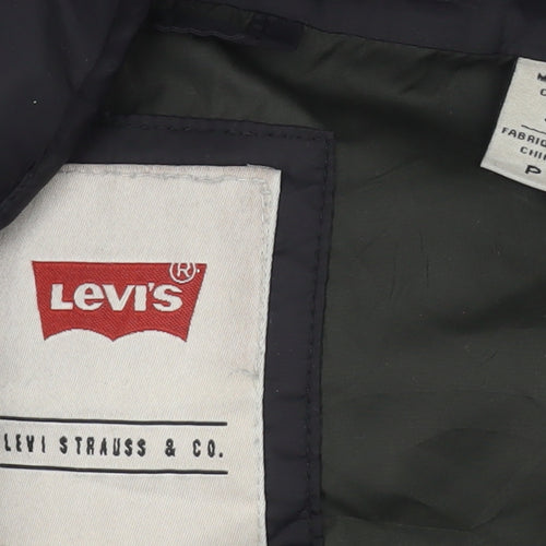 Levi's Men's Black Puffer Jacket, Size S, Hooded