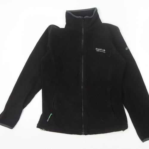 Regatta Women's Black Fleece Jacket, Size 8, Full Zip