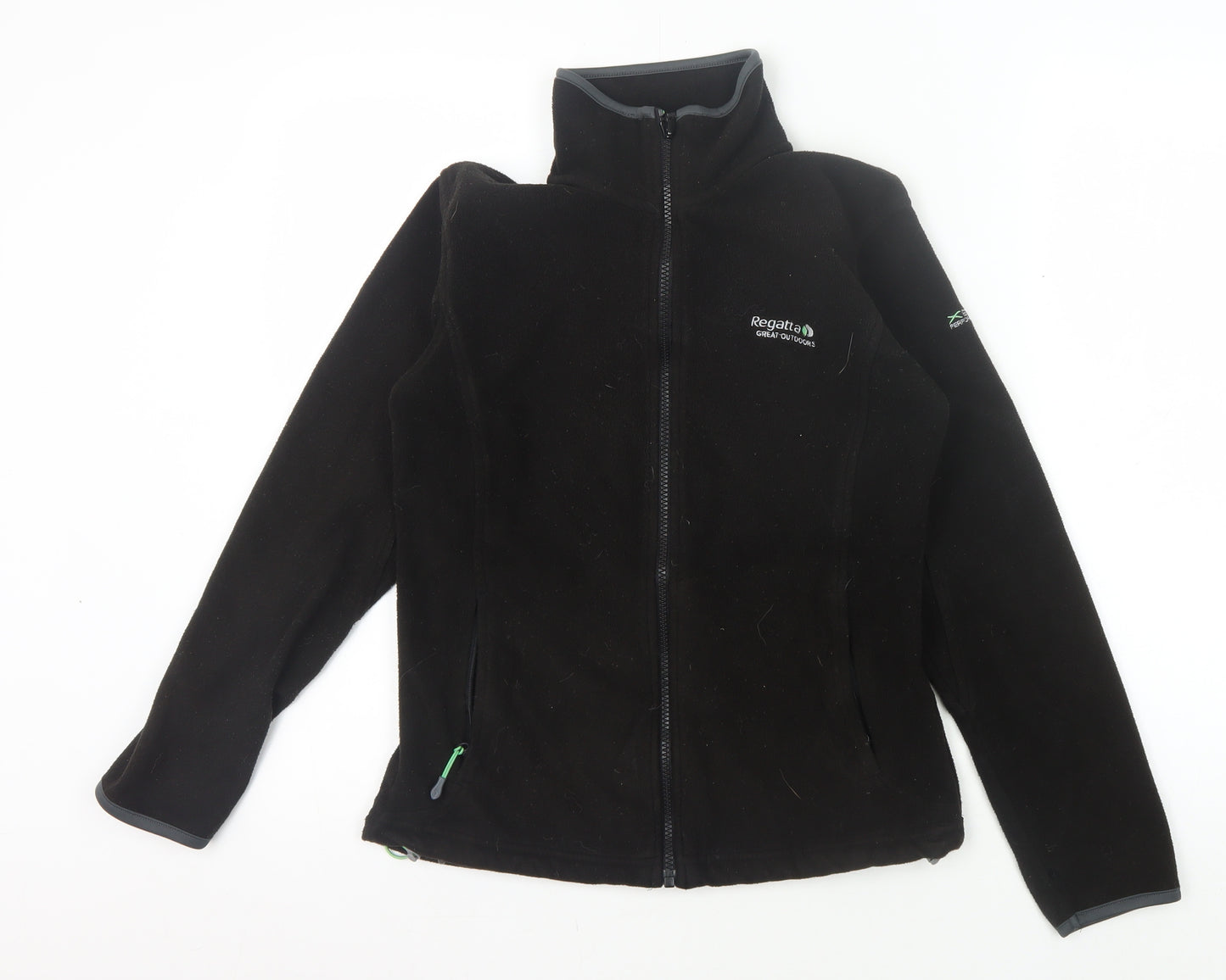 Regatta Women's Black Fleece Jacket, Size 8, Full Zip