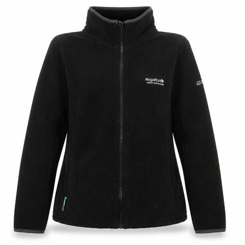 Regatta Women's Black Fleece Jacket, Size 8, Full Zip