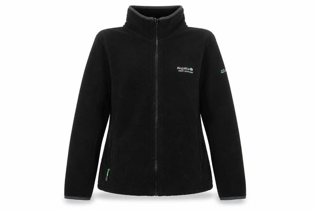 Regatta Women's Black Fleece Jacket, Size 8, Full Zip