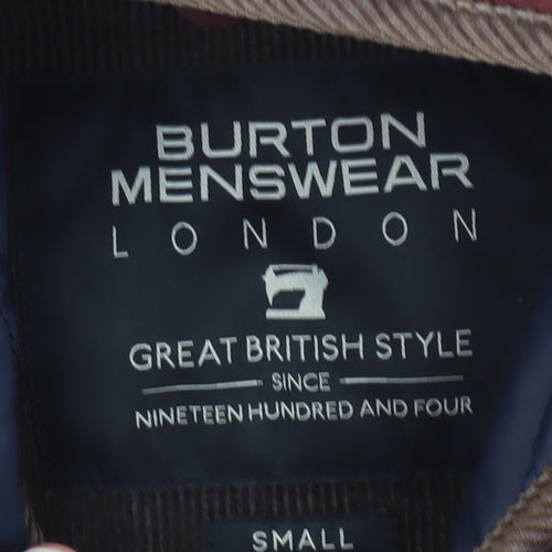 Burton Menswear London Men's Red Quilted Hooded Jacket S