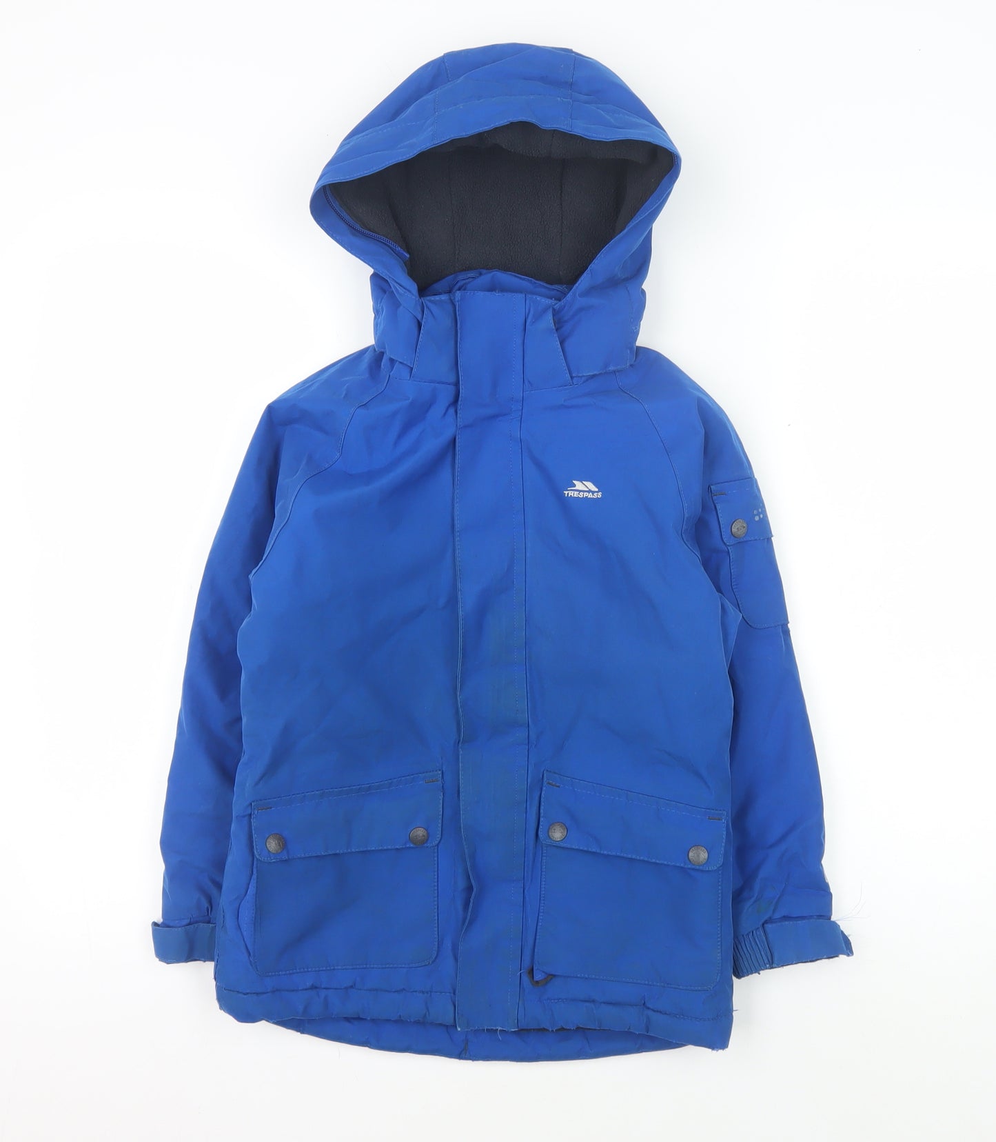 Trespass Boys Blue Parka Jacket 5-6 Years Waterproof Winter