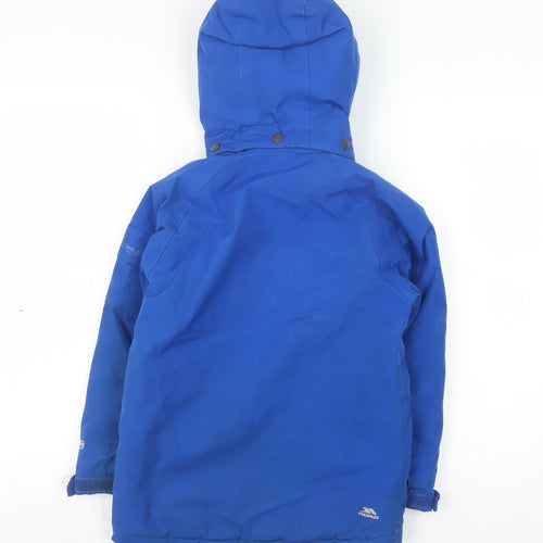 Trespass Boys Blue Parka Jacket 5-6 Years Waterproof Winter