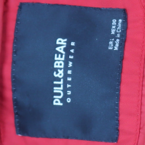 Pull & Bear Red Puffer Jacket for Men