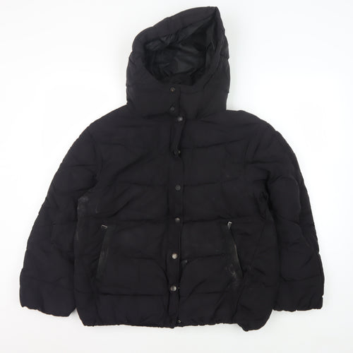 R essentiel Women's Black Puffer Jacket Size 10
