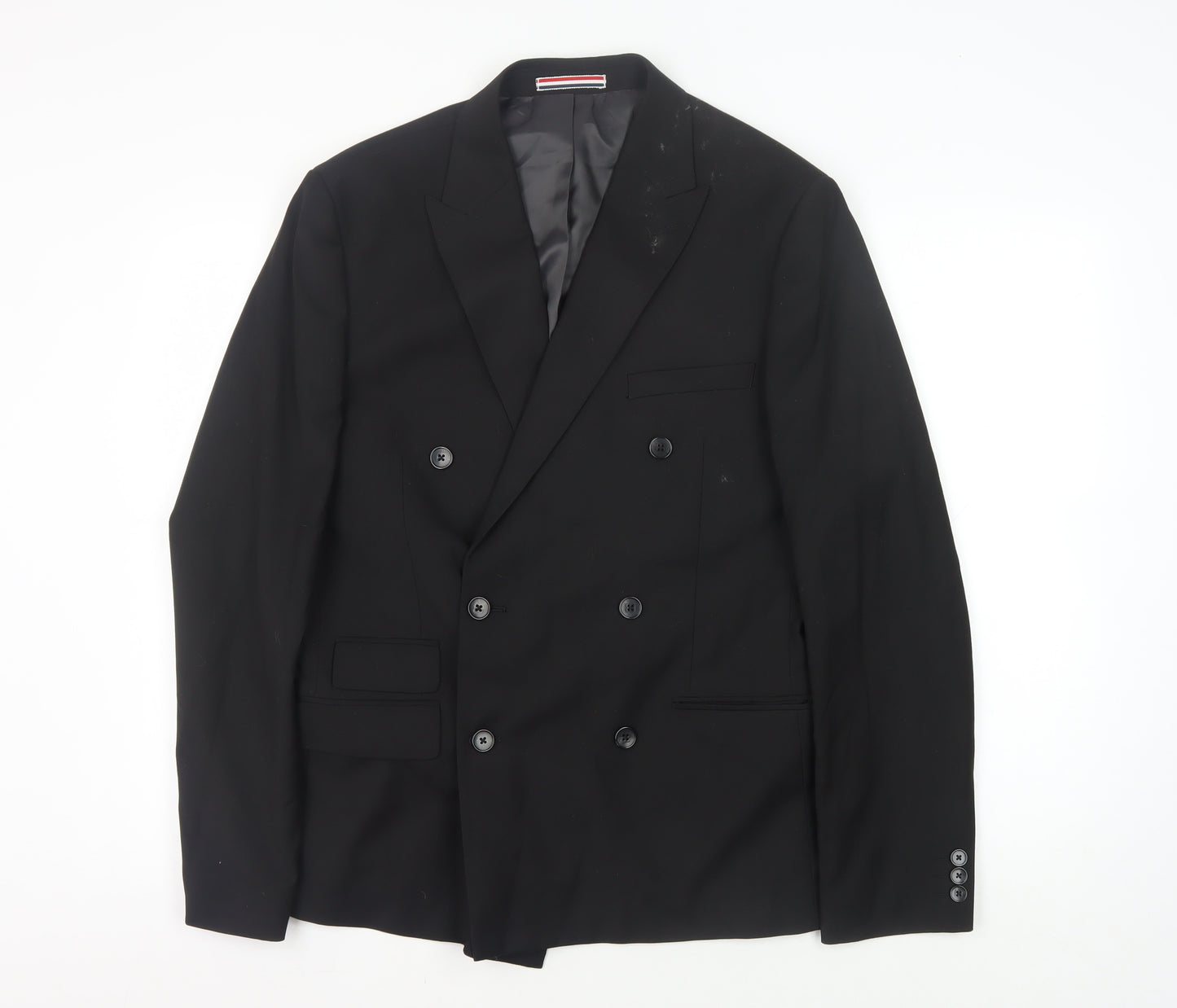 Moss London Men's Black Regular Fit Suit Jacket 40R