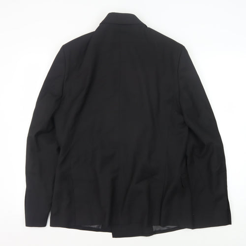 Moss London Men's Black Regular Fit Suit Jacket 40R