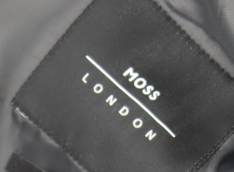 Moss London Men's Black Regular Fit Suit Jacket 40R