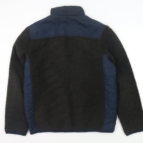 White Stuff Men's Black Fleece Jacket M Casual