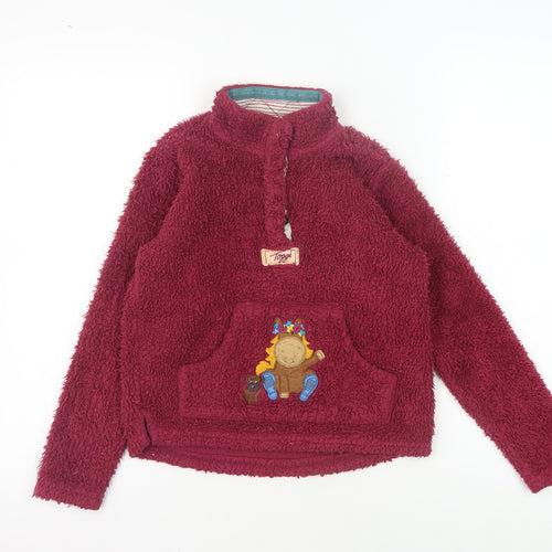 Toggi Girls Red Fleece Pullover Sweatshirt 7-8 Years
