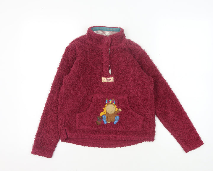 Toggi Girls Red Fleece Pullover Sweatshirt 7-8 Years