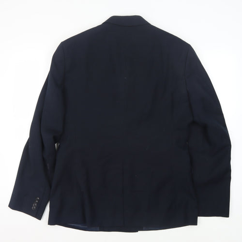 Topman Men's Blue Double-Breasted Blazer 40R