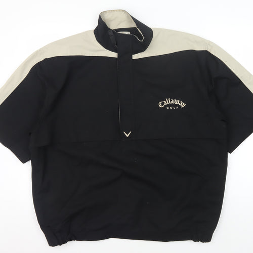 Callaway Men's Golf Pullover, Black/Beige, Size L