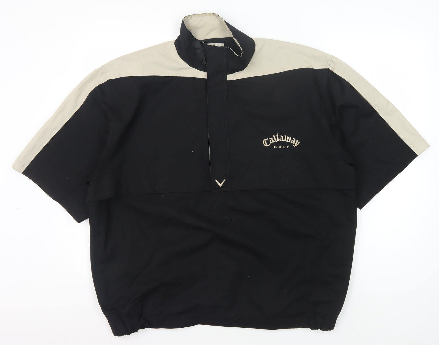 Callaway Men's Golf Pullover, Black/Beige, Size L