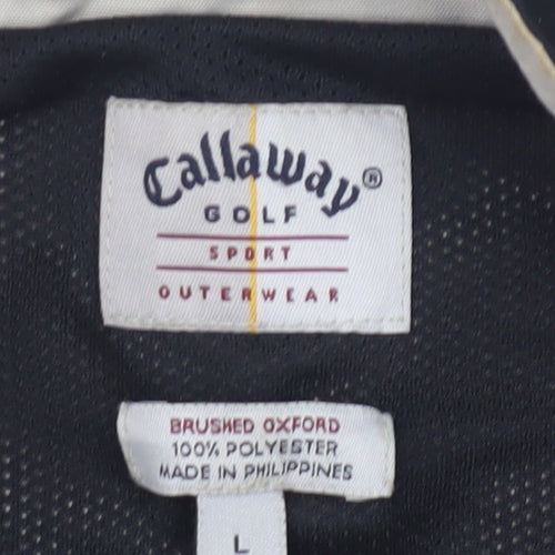 Callaway Men's Golf Pullover, Black/Beige, Size L