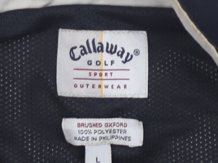 Callaway Men's Golf Pullover, Black/Beige, Size L