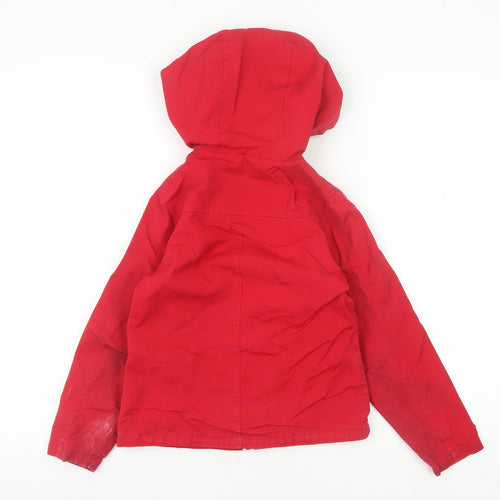 Trespass Boys Red Rain Coat Size 5-6 Yrs Waterproof Jacket